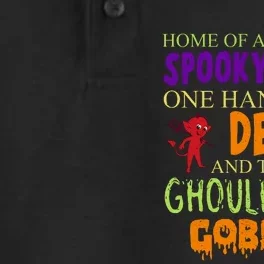 Home Of A Spooky Witch One Handsome Devil And Their Ghoulish Goblins Halloween Dry Zone Grid Performance Polo