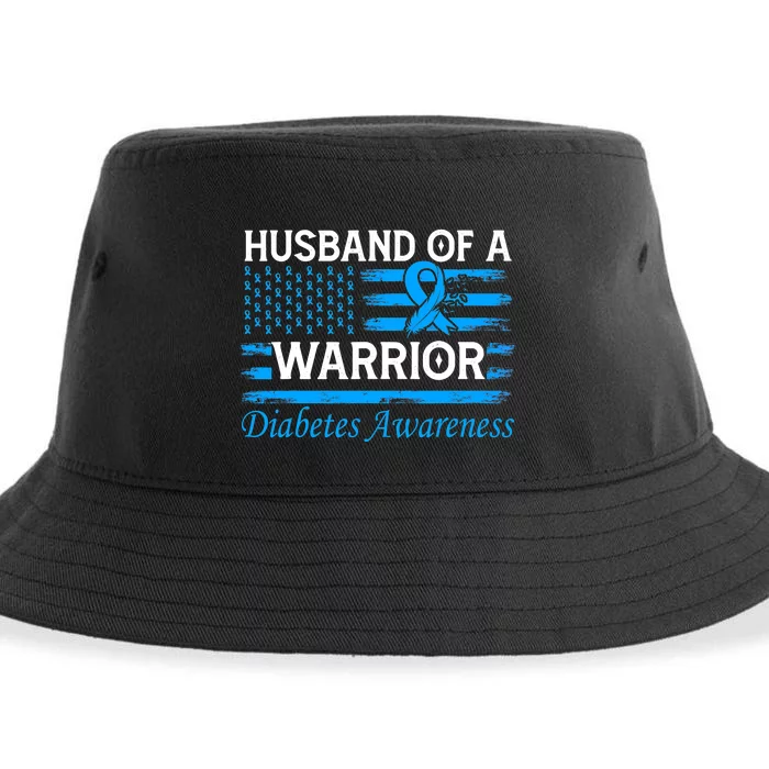 Husband of a warrior diabetes awareness Sustainable Bucket Hat