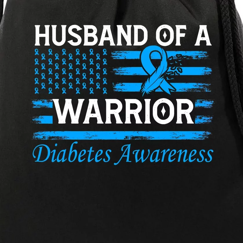 Husband of a warrior diabetes awareness Drawstring Bag