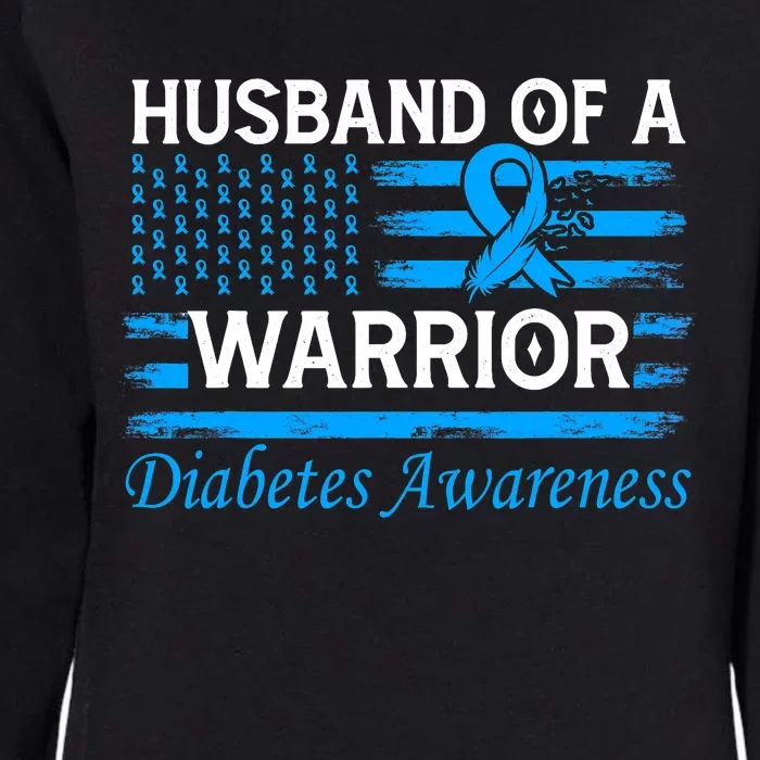 Husband of a warrior diabetes awareness Womens California Wash Sweatshirt