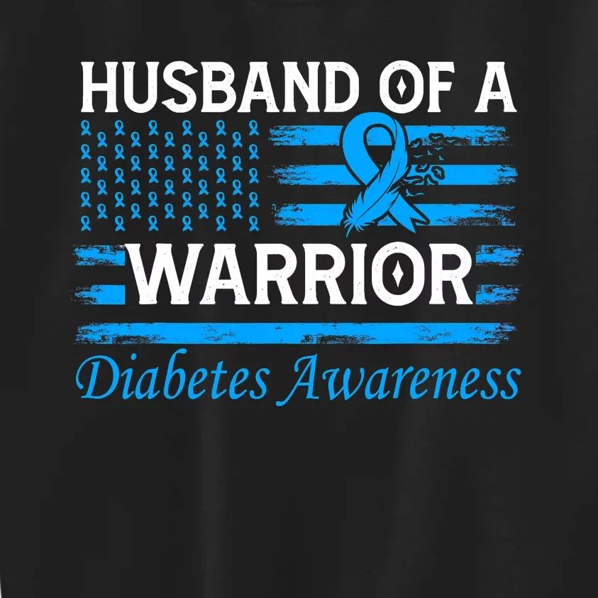 Husband of a warrior diabetes awareness Kids Sweatshirt