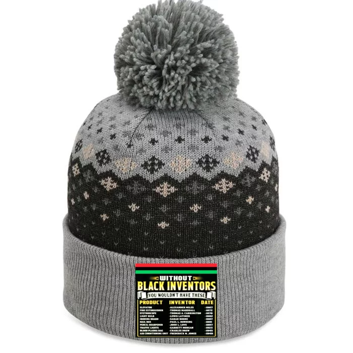 History Of Black Inventors Black History Month Gift 2a1 Great Gift The Baniff Cuffed Pom Beanie