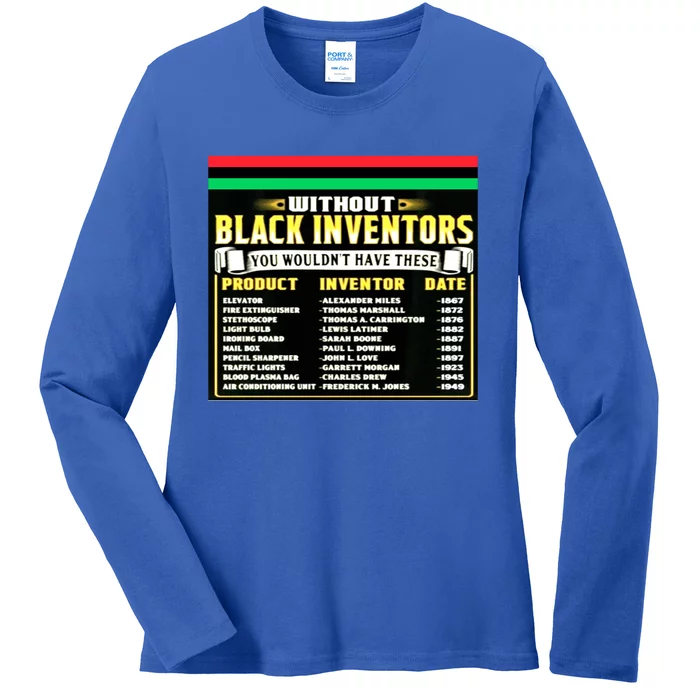 History Of Black Inventors Black History Month Gift 2a1 Great Gift Ladies Long Sleeve Shirt