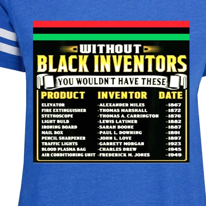 History Of Black Inventors Black History Month Gift 2a1 Great Gift Enza Ladies Jersey Football T-Shirt