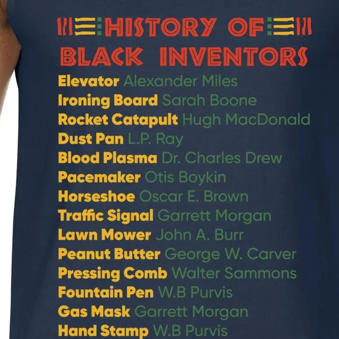 History Of Black Inventors Black History Gift Comfort Colors® Tank Top