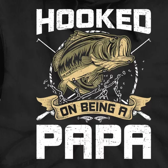 Hooked On Being A Papa Fly Fishing Grandpa Tie Dye Hoodie