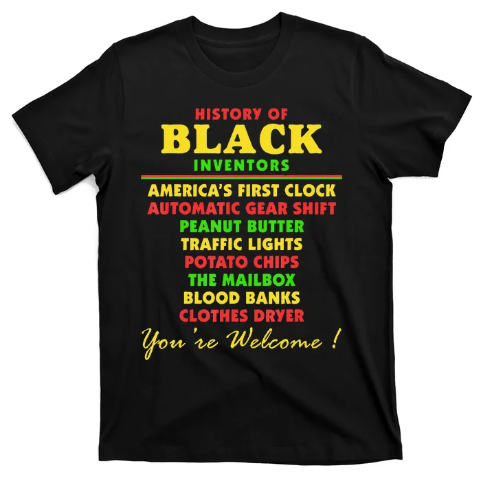 History Of Black Inventors Black Educators History Month T-Shirt