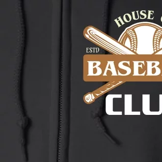 House Of Baseball Club Full Zip Hoodie