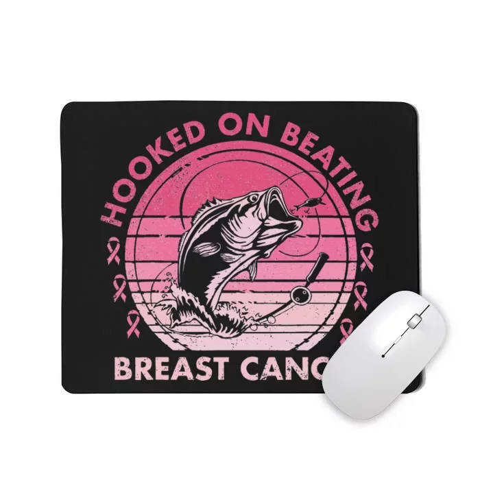 Hooked on Beating Breast Cancer Awareness Fishing Vintage Mousepad