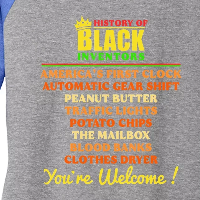 History Of Black Inventors BHM African Pride Women's Tri-Blend 3/4-Sleeve Raglan Shirt