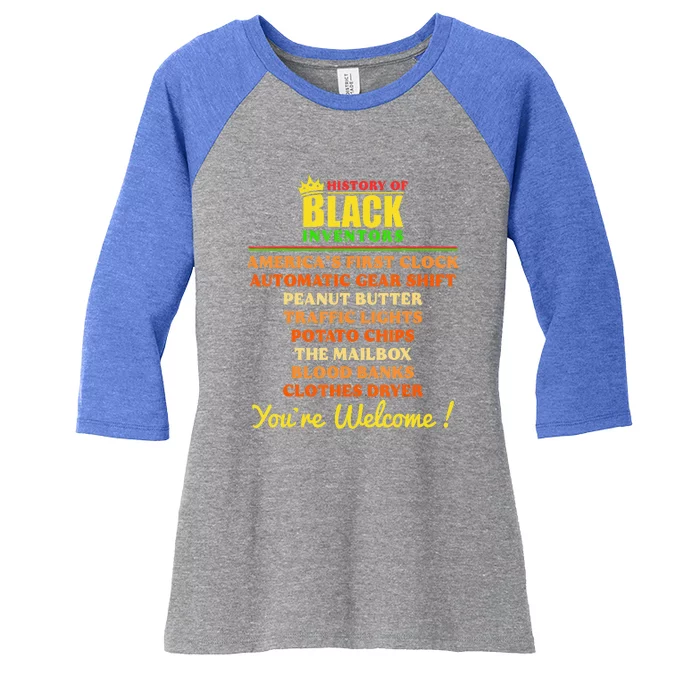 History Of Black Inventors BHM African Pride Women's Tri-Blend 3/4-Sleeve Raglan Shirt