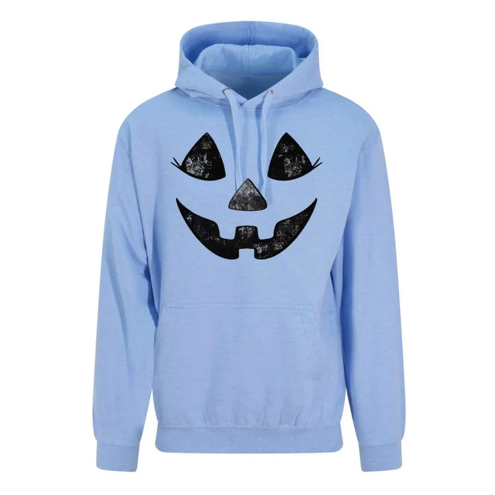 Halloween Orange Black Funny’s Eyelashes Jackolantern Premium Unisex Surf Hoodie