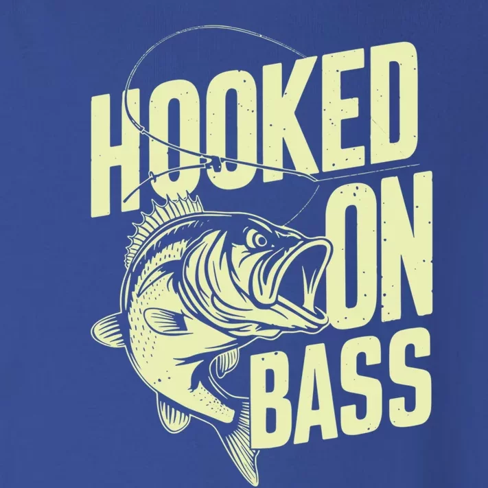 Hooked On Bass Fishing Cute Gift Toddler Long Sleeve Shirt