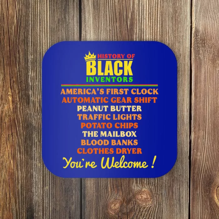 History Of Black Inventors BHM African Pride Coaster