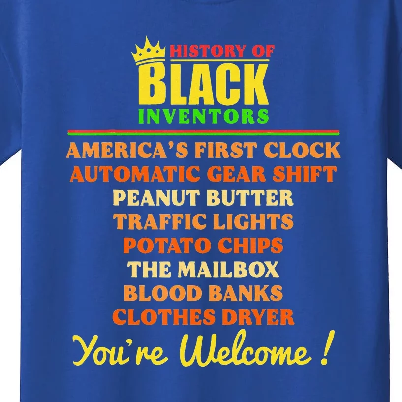 History Of Black Inventors BHM African Pride Kids T-Shirt