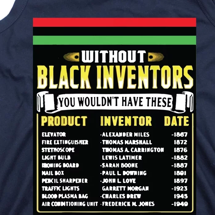 History Of Black Inventors Black History Month Tank Top