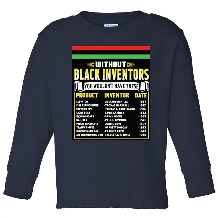 History Of Black Inventors Black History Month Toddler Long Sleeve Shirt