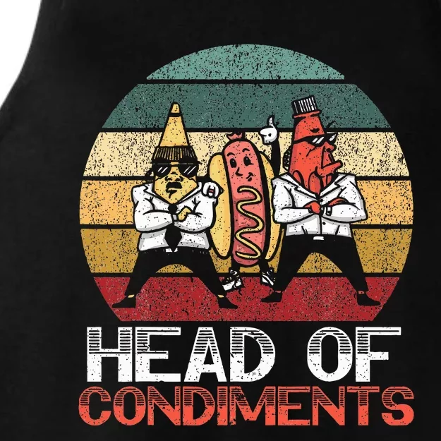 Head Of Condiments Food Lover Mustard Mayonnaise Ladies Tri-Blend Wicking Tank