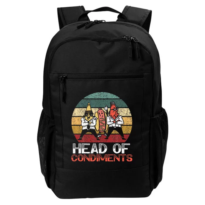 Head Of Condiments Food Lover Mustard Mayonnaise Daily Commute Backpack