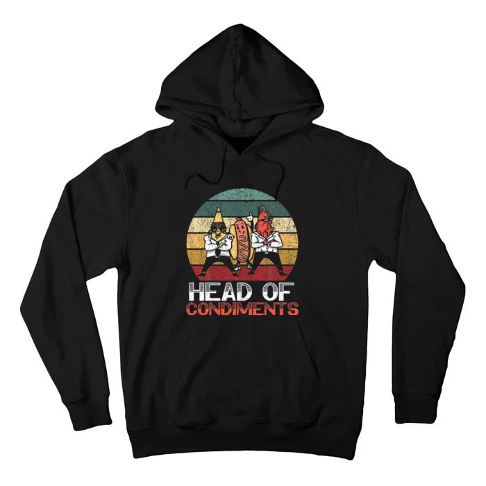 Head Of Condiments Food Lover Mustard Mayonnaise Tall Hoodie