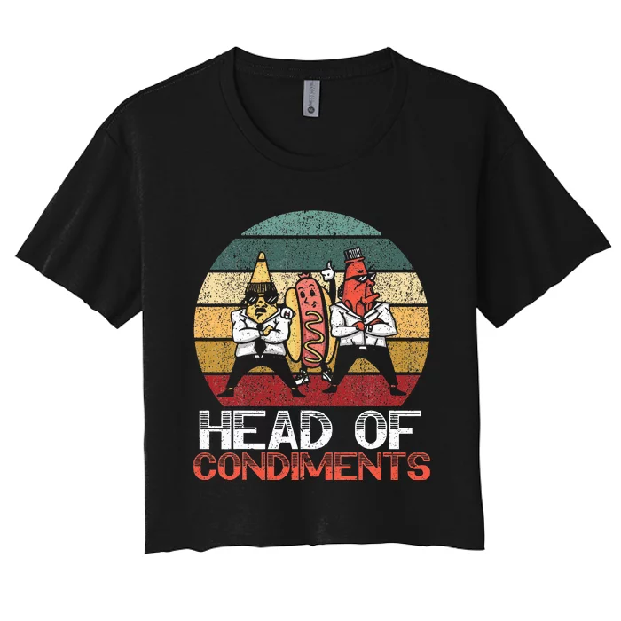 Head Of Condiments Food Lover Mustard Mayonnaise Women's Crop Top Tee