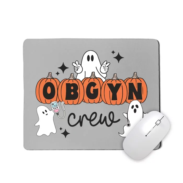 Halloween OBGYN Crew Ghost Obstetrics Nurse Squad Pumpkin Mousepad