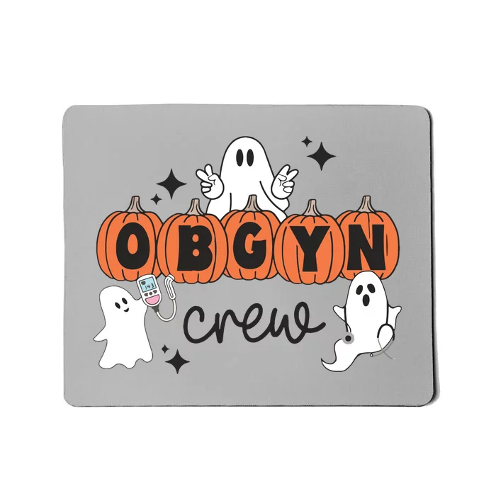 Halloween OBGYN Crew Ghost Obstetrics Nurse Squad Pumpkin Mousepad