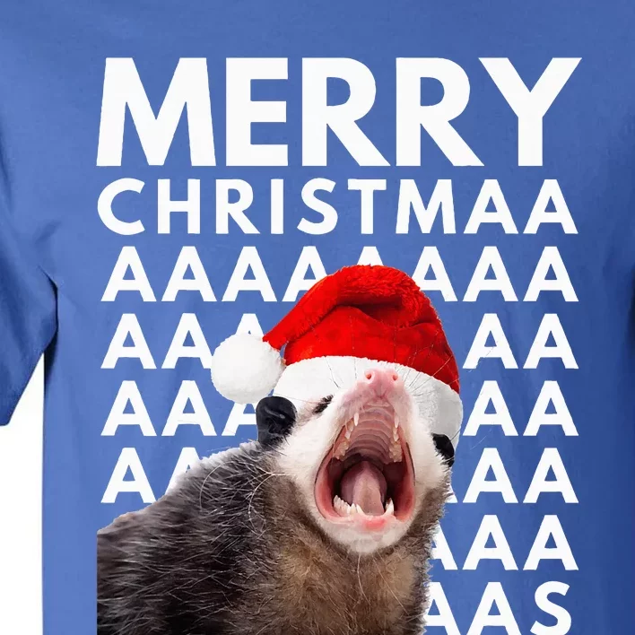 Hilarious Opossum Christmas Scream Tall T-Shirt