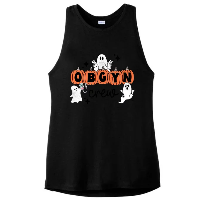 Halloween Obgyn Crew Squad One Spooky Obgyn Obstetrics Nurse Gift Ladies Tri-Blend Wicking Tank