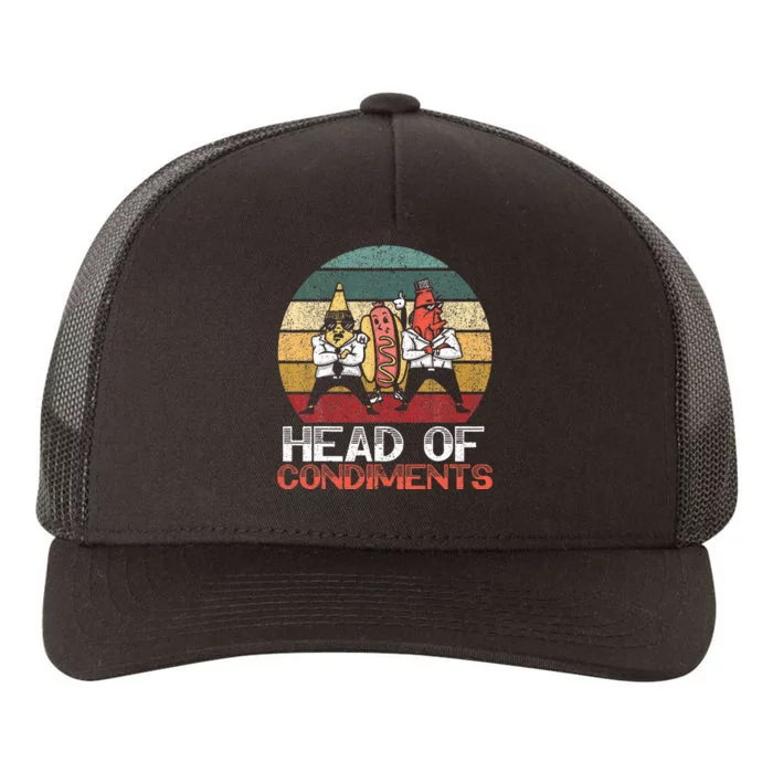 Head Of Condiments Food Lover Mustard Mayonnaise Yupoong Adult 5-Panel Trucker Hat