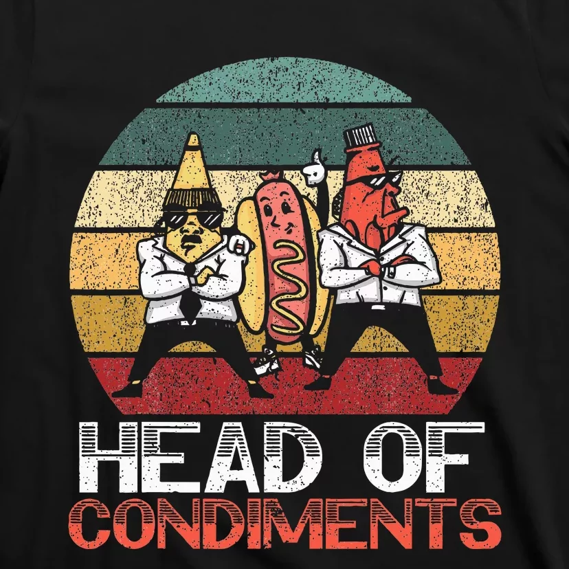 Head Of Condiments Food Lover Mustard Mayonnaise T-Shirt