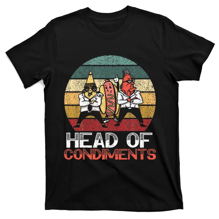 Head Of Condiments Food Lover Mustard Mayonnaise T-Shirt