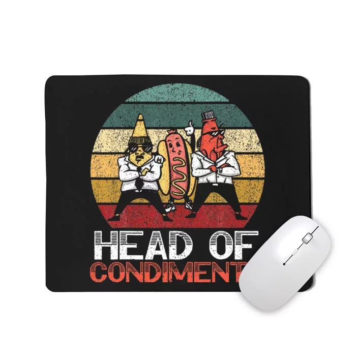 Head Of Condiments Food Lover Mustard Mayonnaise Mousepad