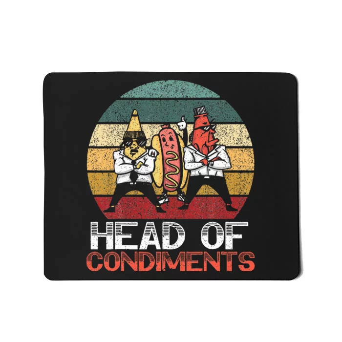 Head Of Condiments Food Lover Mustard Mayonnaise Mousepad