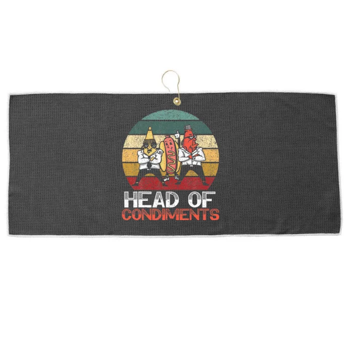 Head Of Condiments Food Lover Mustard Mayonnaise Large Microfiber Waffle Golf Towel