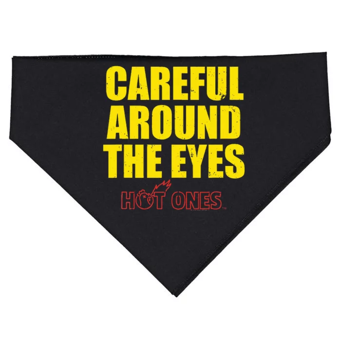 Hot Ones Careful Around The Eyes USA-Made Doggie Bandana