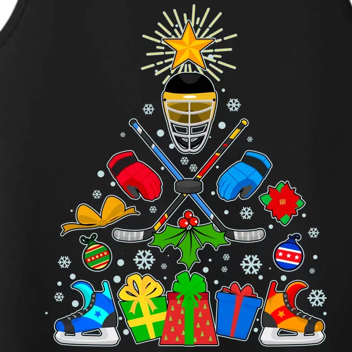 Hockey Christmas Tree Performance Tank