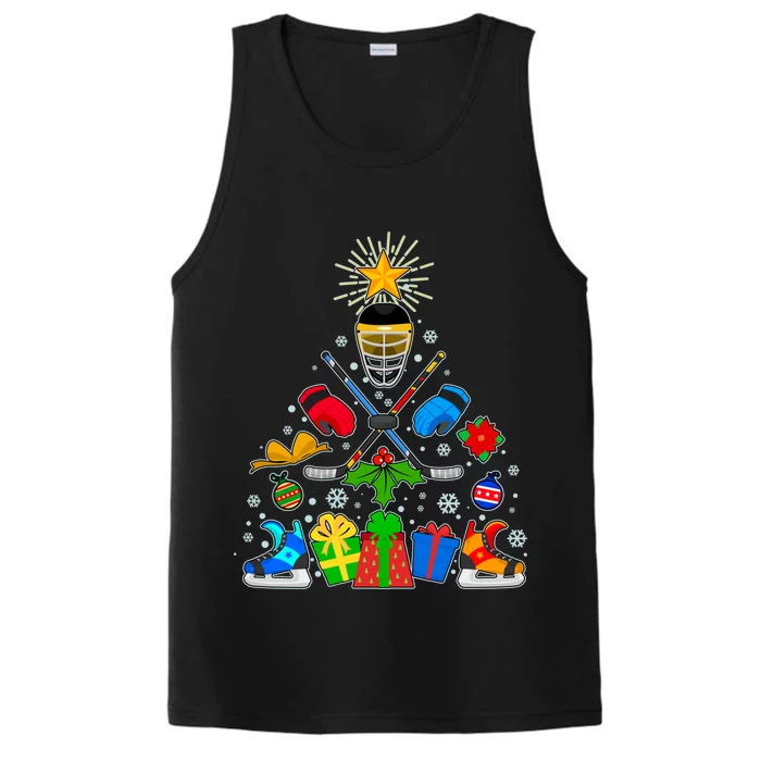 Hockey Christmas Tree Performance Tank