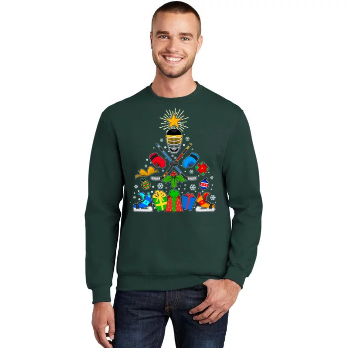 Hockey Christmas Tree Tall Sweatshirt