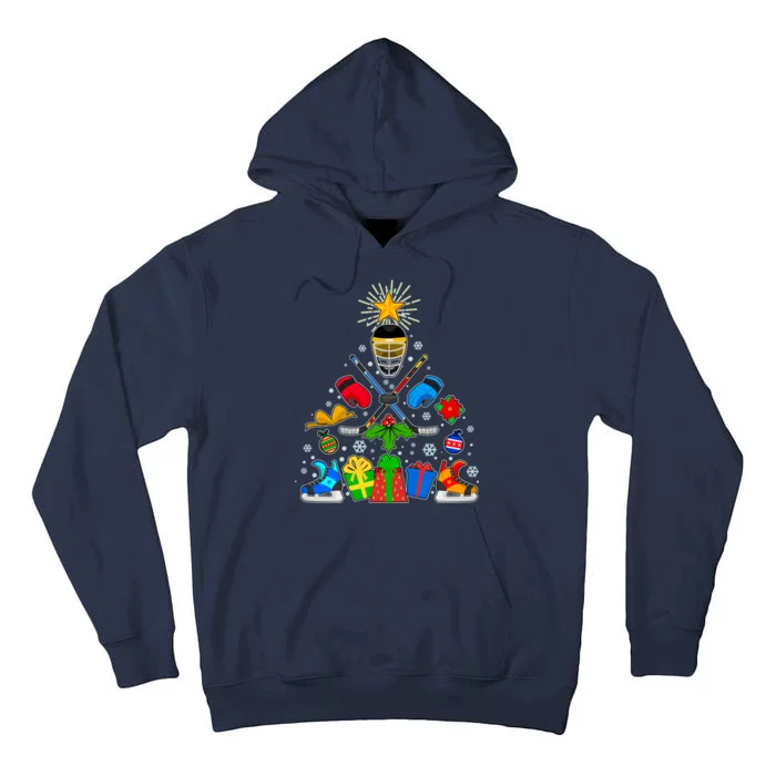 Hockey Christmas Tree Tall Hoodie