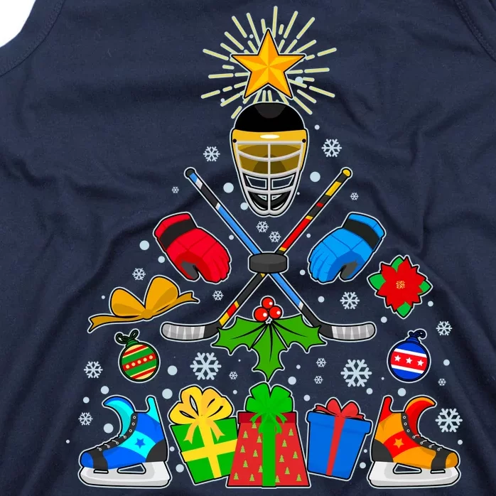 Hockey Christmas Tree Tank Top