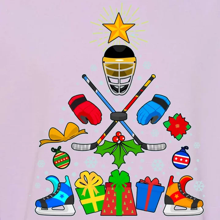 Hockey Christmas Tree Garment-Dyed Sweatshirt