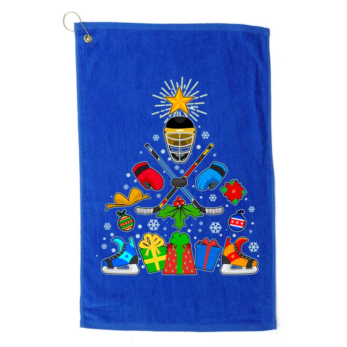 Hockey Christmas Tree Platinum Collection Golf Towel