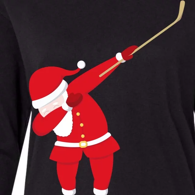 Hockey Dabbing Santa Womens Cotton Relaxed Long Sleeve T-Shirt