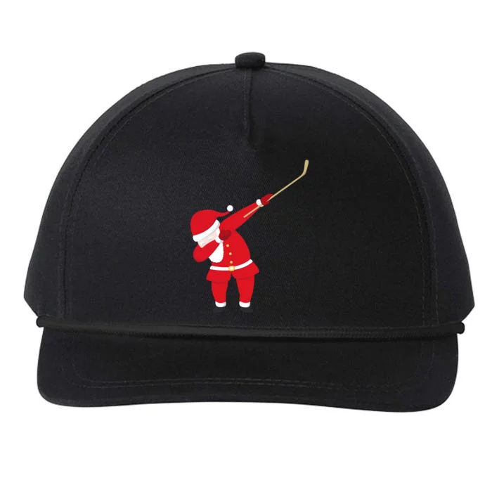 Hockey Dabbing Santa Snapback Five-Panel Rope Hat