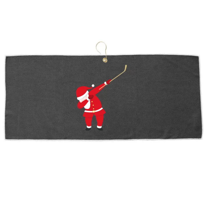 Hockey Dabbing Santa Large Microfiber Waffle Golf Towel