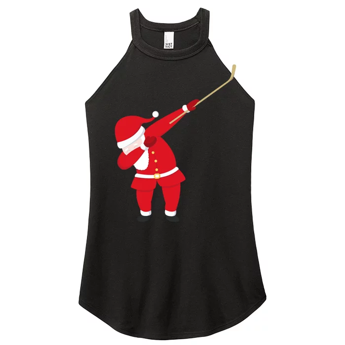 Hockey Dabbing Santa Women’s Perfect Tri Rocker Tank