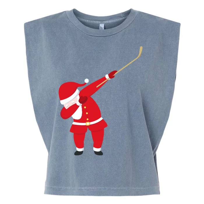 Hockey Dabbing Santa Garment-Dyed Women's Muscle Tee