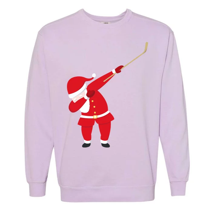 Hockey Dabbing Santa Garment-Dyed Sweatshirt