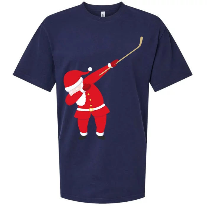 Hockey Dabbing Santa Sueded Cloud Jersey T-Shirt